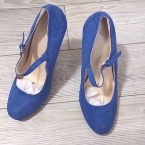 (28-2588) Women's  Blue Stiletto High Heels Sz 7